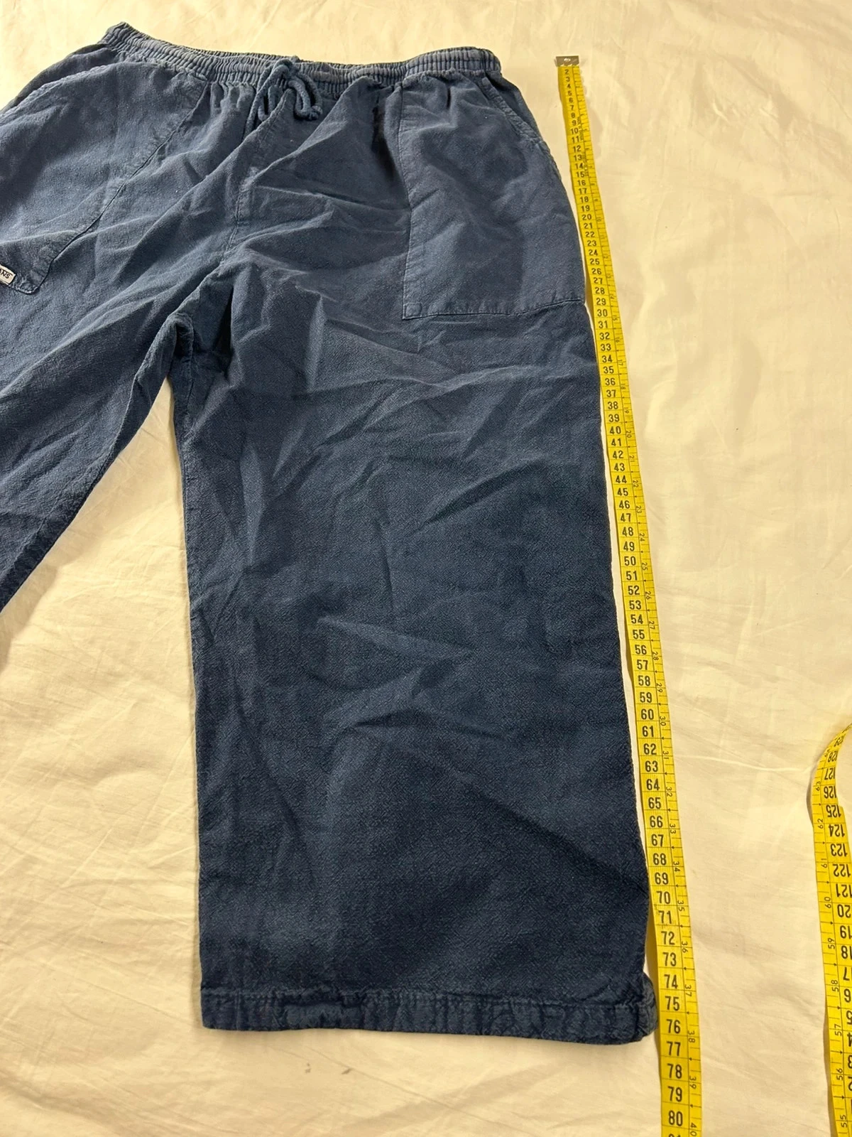 Vintage navy blue amaro jeans cropped pants size L – photo 4